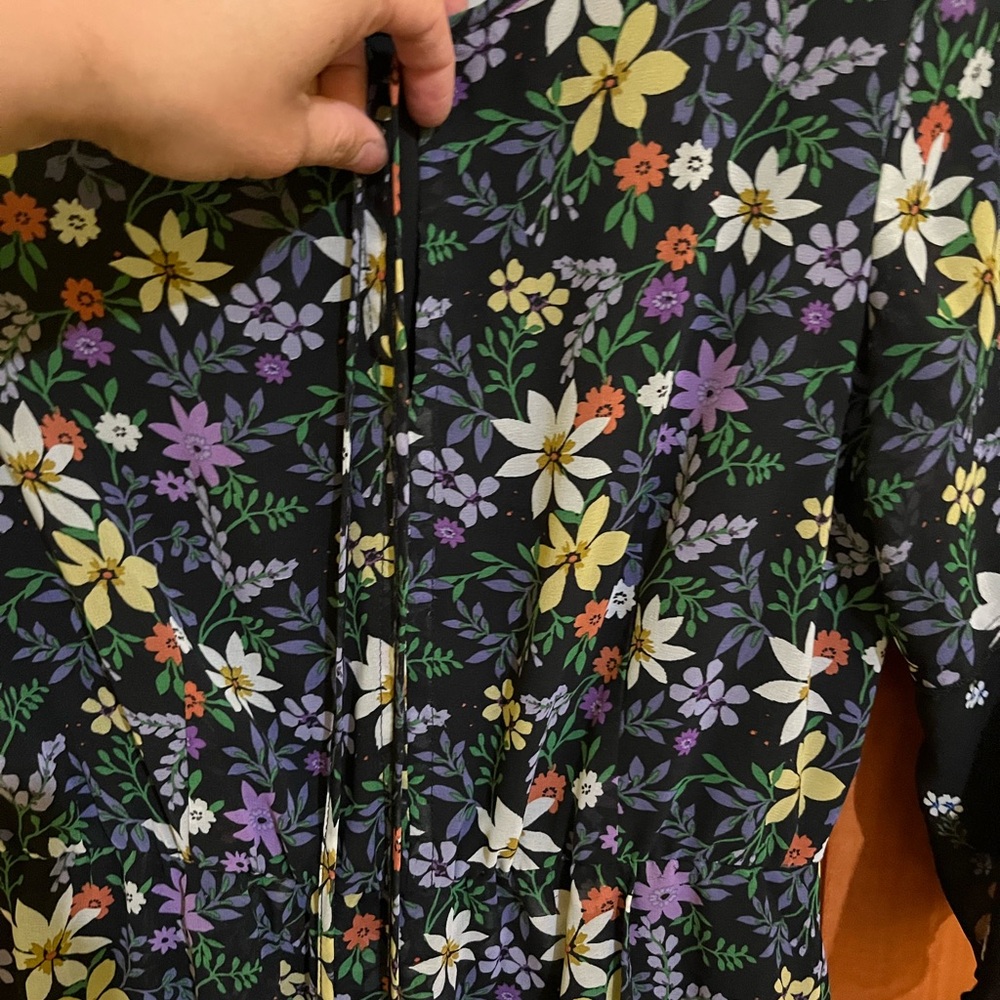 Taylor mixed print floral wrap skirt dress